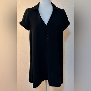 Zara Women’s Black Collared Baby Doll Mini Dress Size XS